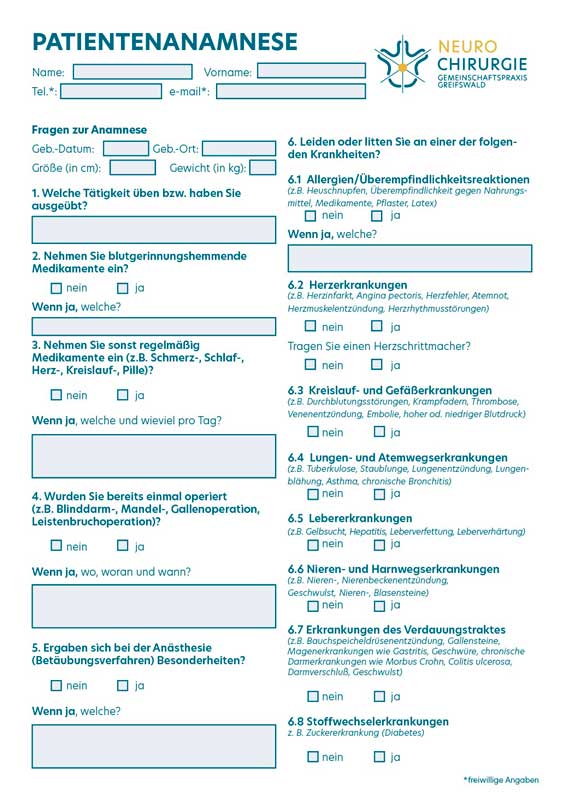 Formular-patientenanamnese